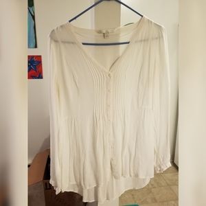 Lauren Conrad White Blouse Size S